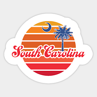 South Carolina Palmetto Sunset Sticker